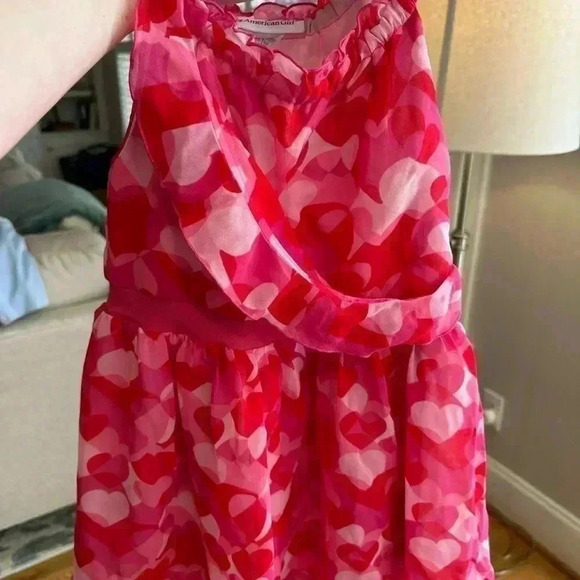 American Girl Red Hearts Ruffle Dress for Girls size 7 - Picture 7 of 7